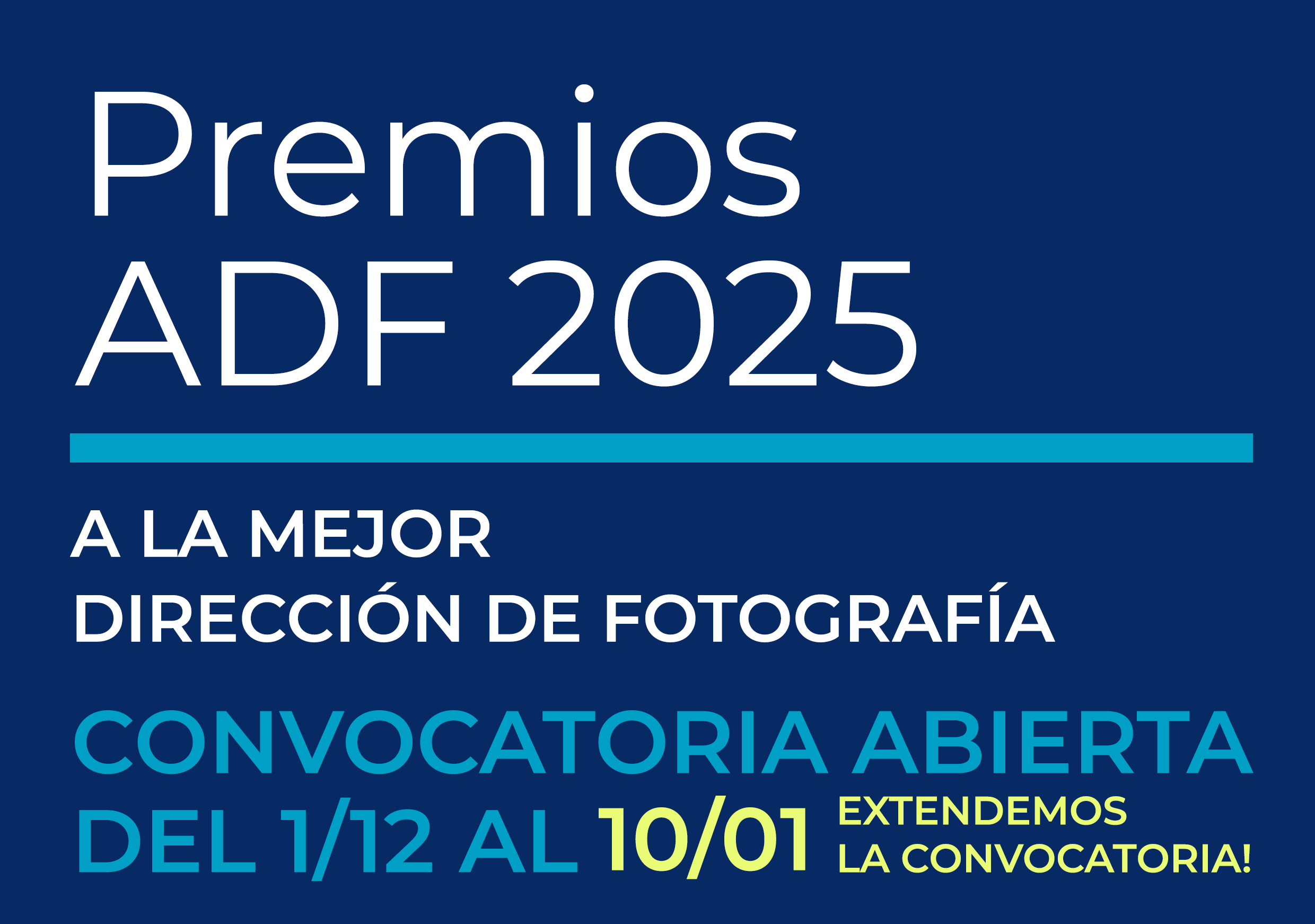 Extendimos la convocatoria de los Premios ADF 2025 - ADF